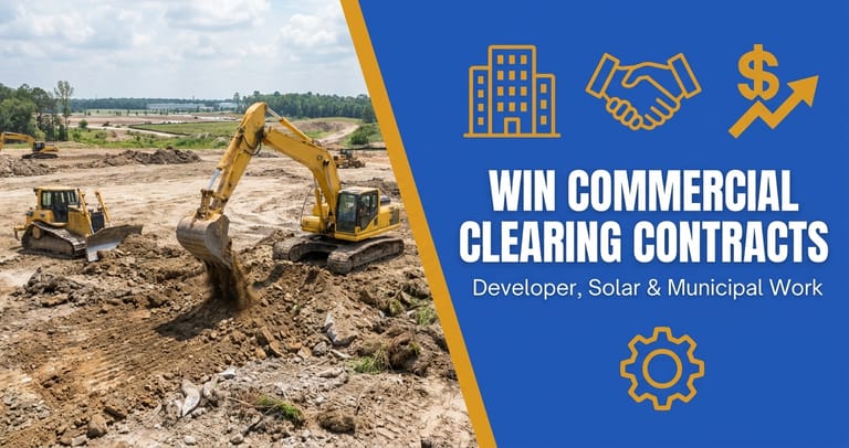 Excavator and dozer clearing a commercial development site