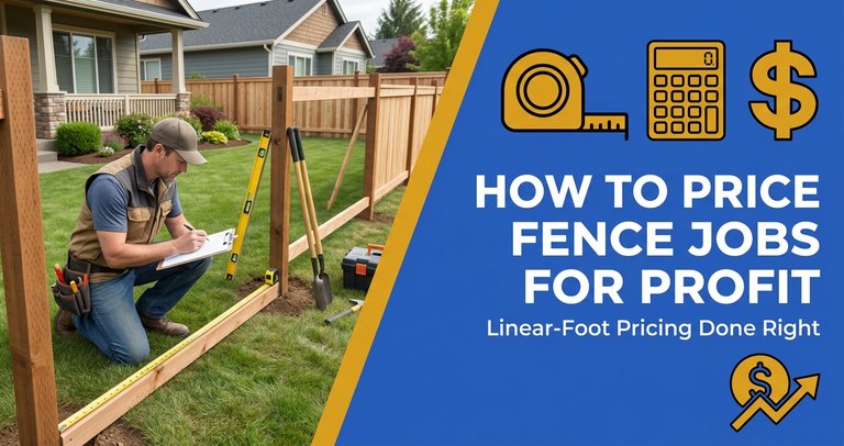Fence installation crew setting wood privacy fence posts on a residential job site with material stacked nearby